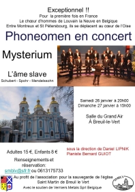 Affiche du concert à Breuil-le-Vert - Janvier 2013